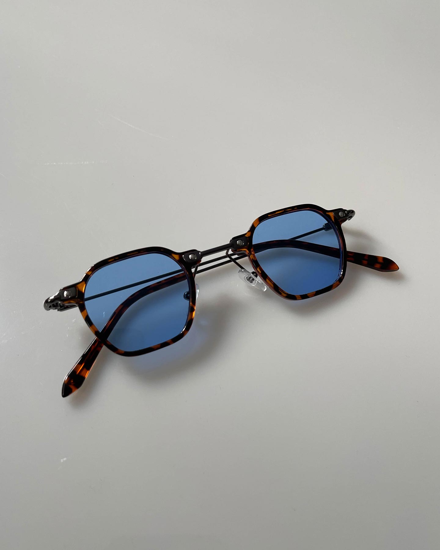Leopar Mavi Retro Güneş Gözlüğü