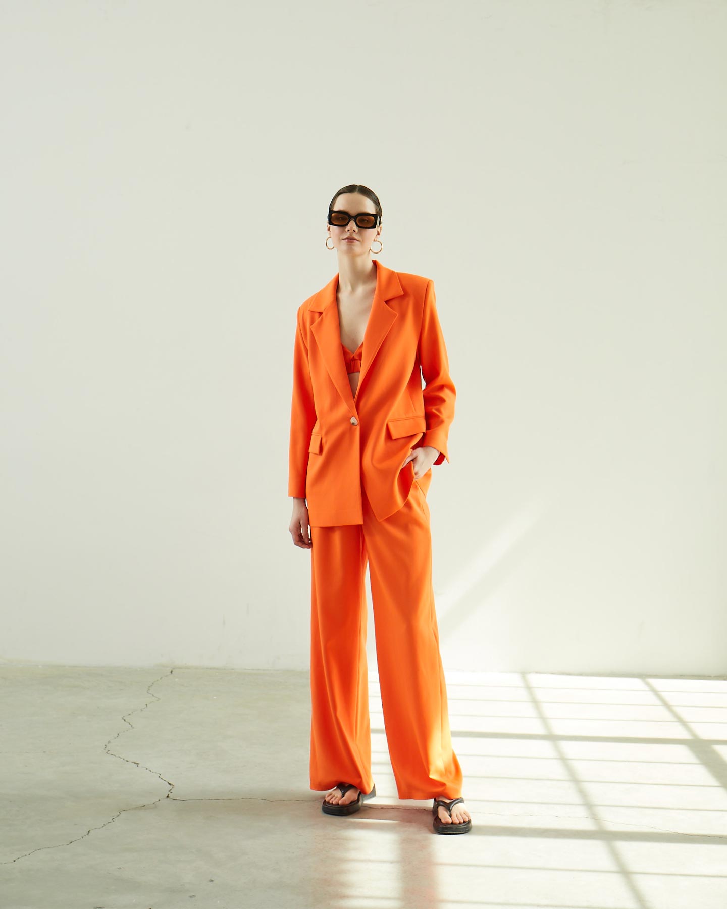 Turuncu Oversize Blazer Ceket