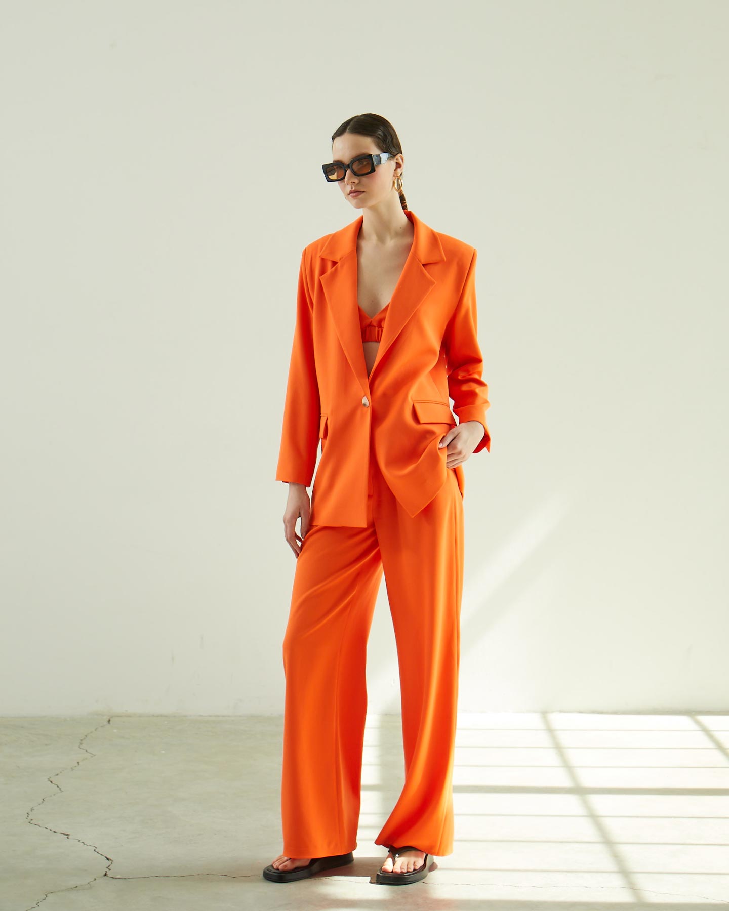 Turuncu Oversize Blazer Ceket