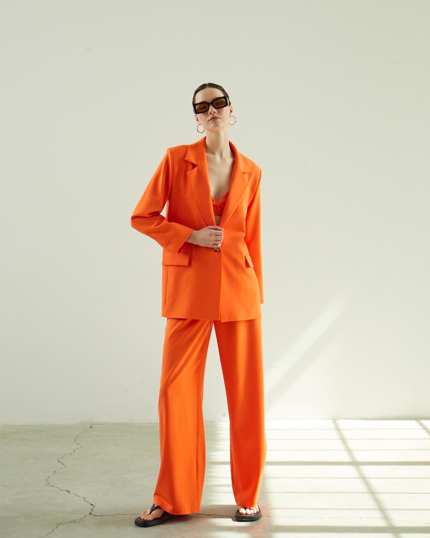 Turuncu Oversize Blazer Ceket