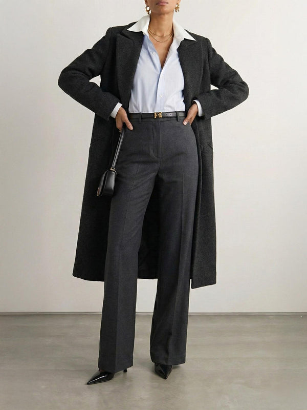 Likralı Flare Fit Pantolon Siyah