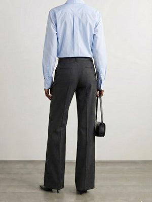 Likralı Flare Fit Pantolon Siyah