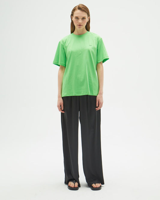 Neon Yeşili Oversize Uzun Unisex T-shirt